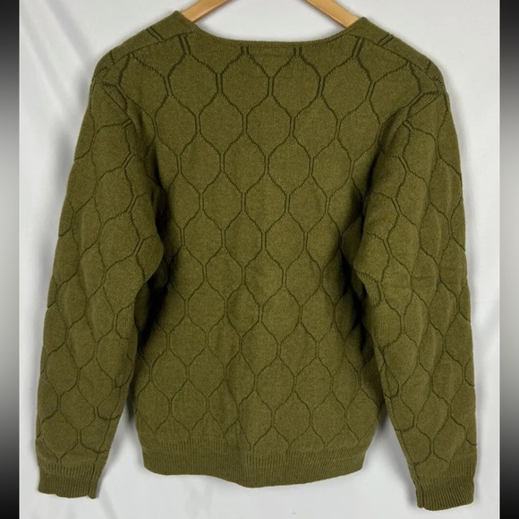 BEAMS Plus Japan Military Quilted Jacket Liner-Style Knit Cardigan Men’s S NWOT - Picture 4 of 6